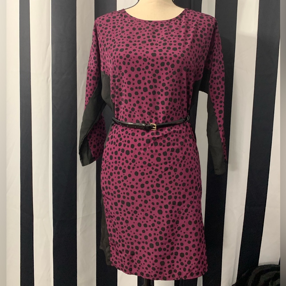 2/$15- Dotted Purple Shift Dress